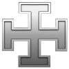 A silver Teutonic cross
