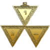 Three gold triangles in triangular form