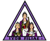 Double triangle with three women in center